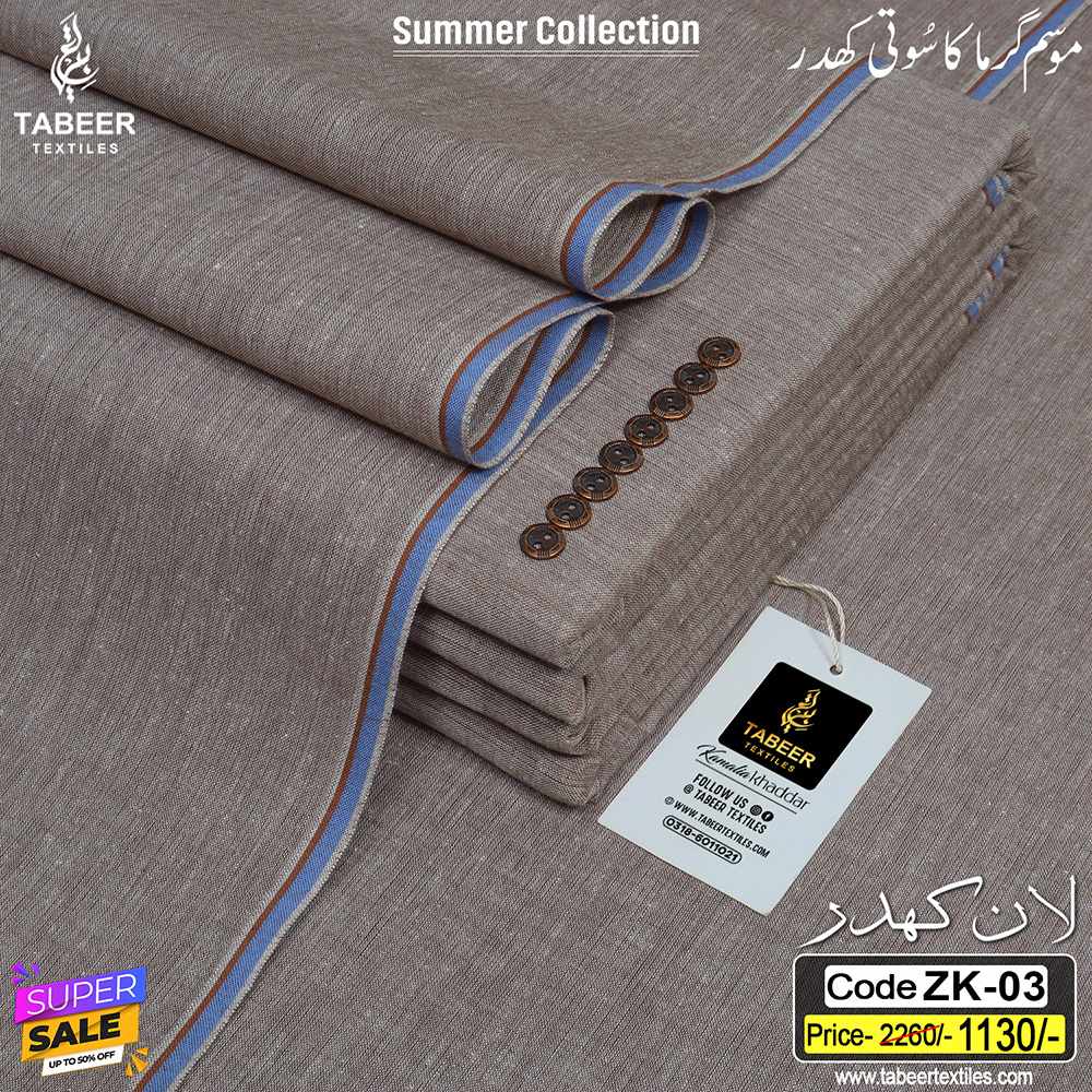 ZK-03 RED NEW T LAWN KHADDAR ZK-03 - Image 1